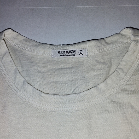 Buck Mason Tee | Men’s Size Small | Light Sage | Round Hem - Picture 2 of 4